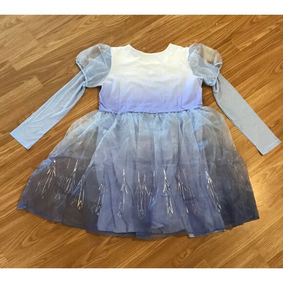 Disney Frozen Princess Elsa Dress Size 2X Blue Silver Snowflake Halloween - Picture 7 of 9